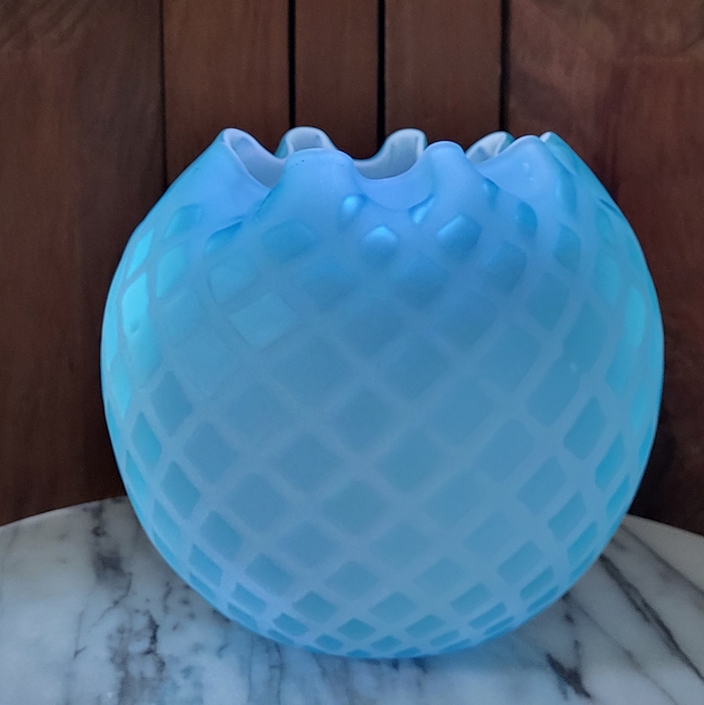 Antique Glass Rose Vase - Picture 1 of 15